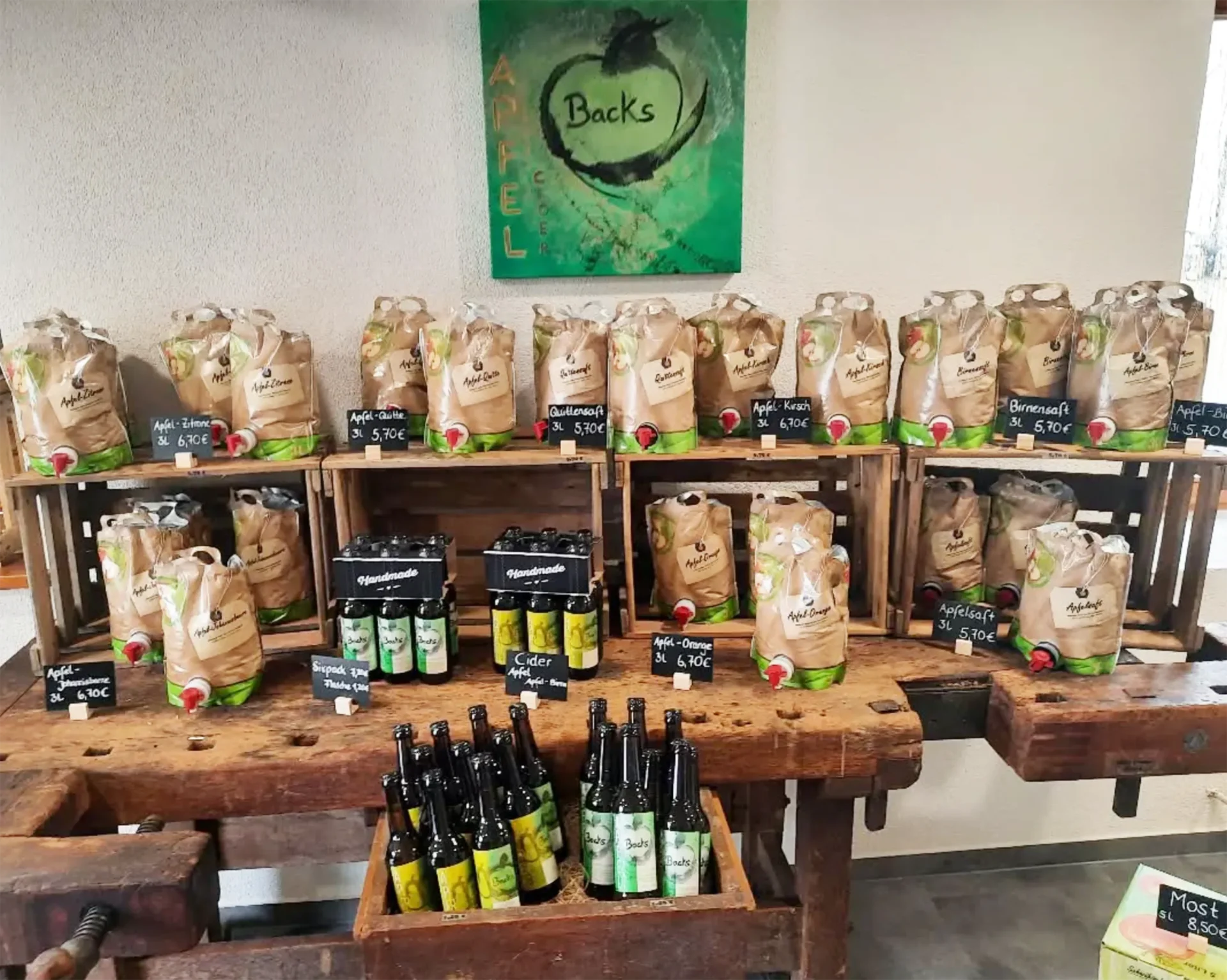 Einblick in den Hofladen von Back Hörvelsingen